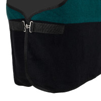 Coperta in lana con strisce verdi 800g Acavallo Nero Coperta in lana con strisce verdi 800g Acavallo Nero