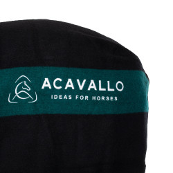 Coperta in lana con strisce verdi 800g Acavallo Nero