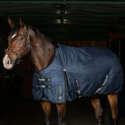 Coperta da paddock 500g in tessuto rip-stop modello Alberta Equestro Marina Blu marino