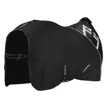 Copertura per box in tessuto Waffle Equestro Nero