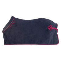 Coperta da box in pile con colletto imbottito 800g Acavallo Marino / bordeaux Blu Coperta da box in pile con colletto imbottito 800g Acavallo Marino / bordeaux Blu