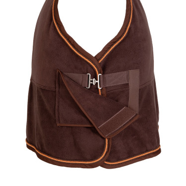 Coperta da box in pile 800g Acavallo Marrone / arancione