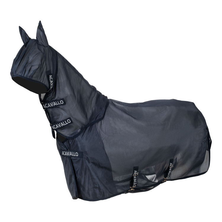 Coperta anti-mosche con copricollo e maschera Acavallo Coperta anti-mosche con copricollo e maschera Acavallo