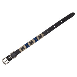 Collare per cane in cuoio con motivo geometrico Polo H Equestro Collare per cane in cuoio con motivo geometrico Polo H Equestro
