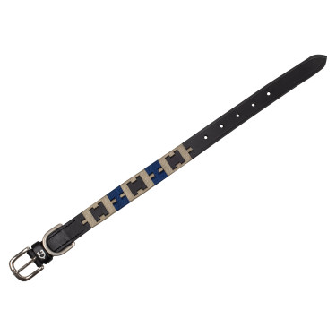 Collare per cane in cuoio con motivo geometrico Polo H Equestro Collare per cane in cuoio con motivo geometrico Polo H Equestro