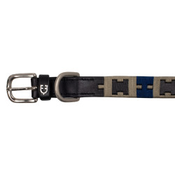 Collare per cane in cuoio con motivo geometrico Polo H Equestro Collare per cane in cuoio con motivo geometrico Polo H Equestro