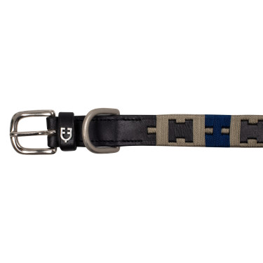 Collare per cane in cuoio con motivo geometrico Polo H Equestro Collare per cane in cuoio con motivo geometrico Polo H Equestro