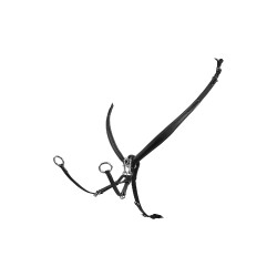 Pettorale da ostacoli in cuoio Equestro Nero