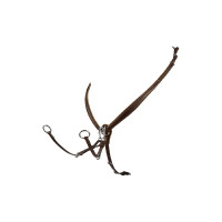 Pettorale da ostacoli in cuoio Equestro Nero