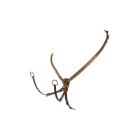 Pettorale in cuoio con borchie in ottone Equestro Cognac Marrone