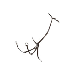 Pettorale in cuoio regolabile Equestro Marrone scuro