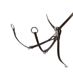 Pettorale in cuoio regolabile Equestro Marrone scuro