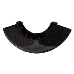 Campanelle in cuoio ecologico con montone sintetico e chiusura in velcro Acavallo Nero