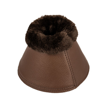 Campanelle in cuoio ecologico con montone sintetico e chiusura in velcro Acavallo Marrone scuro