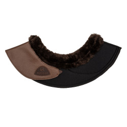 Campanelle in cuoio ecologico con montone sintetico e chiusura in velcro Acavallo Marrone scuro