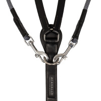 Capezza in cuoio di vitello italiano e nylon Acavallo Nero