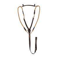 Capezza in cuoio di vitello italiano e nylon Acavallo Marrone scuro