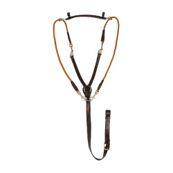 Capezza in cuoio di vitello italiano e nylon Acavallo Marrone scuro