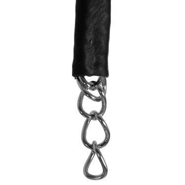 Catena di bracciale ricoperta in pelle Equestro Nero