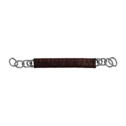 Catena di bracciale ricoperta in pelle Equestro Marrone scuro