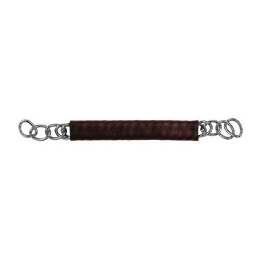 Catena di bracciale ricoperta in pelle Equestro Marrone scuro