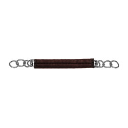 Catena di bracciale ricoperta in pelle Equestro Marrone scuro