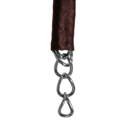 Catena di bracciale ricoperta in pelle Equestro Marrone scuro