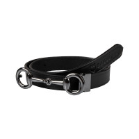 Cintura da donna con fibbia a morso Equestro Nero / nero Cintura da donna con fibbia a morso Equestro Nero / nero