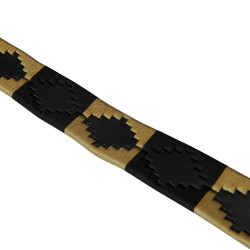 Cintura in pelle con motivo sud-ovest Equestro Nero / beige / nero