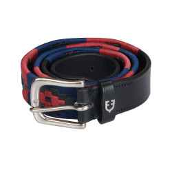 Cintura in pelle con motivo sud-ovest Equestro Nero / blu / bordeaux Multicolore