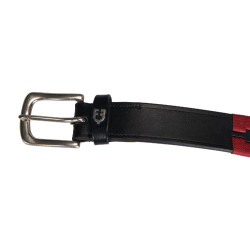 Cintura in pelle con motivo sud-ovest Equestro Nero / blu / bordeaux Multicolore