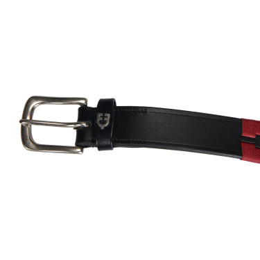 Cintura in pelle con motivo sud-ovest Equestro Nero / blu / bordeaux Multicolore