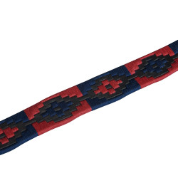 Cintura in pelle con motivo sud-ovest Equestro Nero / blu / bordeaux Multicolore