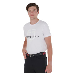 Cintura in pelle con motivo geometrico Equestro Nero / blu / bordeaux Multicolore