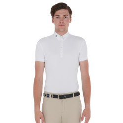 Cintura in pelle con motivo geometrico Equestro Nero / blu navy / grigio Multicolore