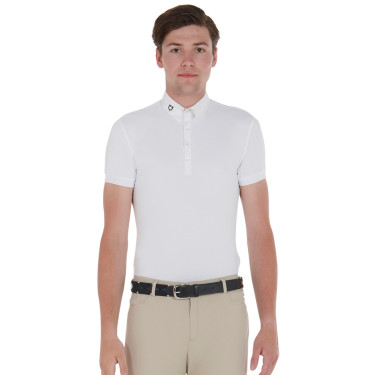 Cintura in pelle con ricamo nero e bianco Equestro Nero