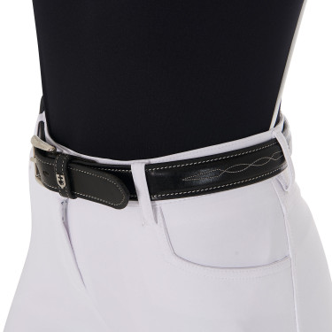 Cintura in pelle con ricamo artigianale Equestro Cintura in pelle con ricamo artigianale Equestro