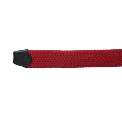 Ceinture élastique motif croisé Equestro Bordeaux