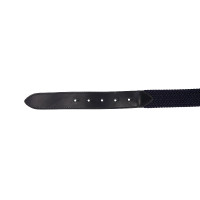 Cintura elastica in pelle con fibbia con logo Equestro Argento / nero Cintura elastica in pelle con fibbia con logo Equestro Argento / nero