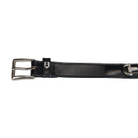 Cintura inglese in cuoio con morso eggbutt e strass Equestro Nero / argento Cintura inglese in cuoio con morso eggbutt e strass Equestro Nero / argento