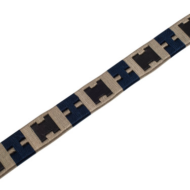 Cintura inglese con ricamo a contrasto Equestro Nero