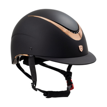 Casco unisex con telaio lucido Galaxy Equestro Nero / oro rosa lucido