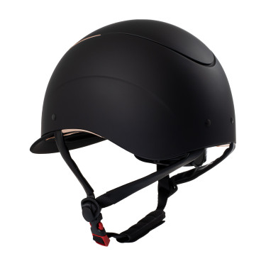 Casco unisex con telaio lucido Galaxy Equestro Nero / oro rosa lucido