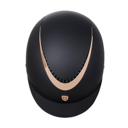 Casco unisex con telaio lucido Galaxy Equestro Nero / oro rosa lucido