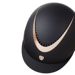 Casco unisex con telaio lucido Galaxy Equestro Nero / oro rosa lucido