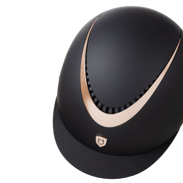 Casco unisex con telaio lucido Galaxy Equestro Nero / oro rosa lucido