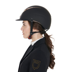 Casco unisex con telaio lucido Galaxy Equestro Nero / oro rosa lucido
