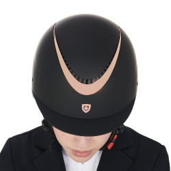 Casco unisex con telaio lucido Galaxy Equestro Nero / oro rosa lucido