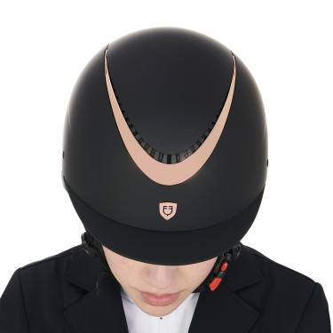 Casco unisex con telaio lucido Galaxy Equestro Nero / oro rosa lucido