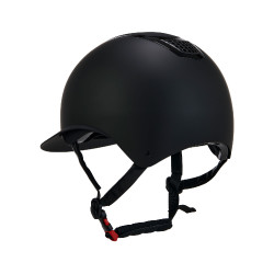 Casco ultra-leggero in plastica opaca resistente con ampia visiera (3 imbottiture) Eclipse Equestro Nero / nero